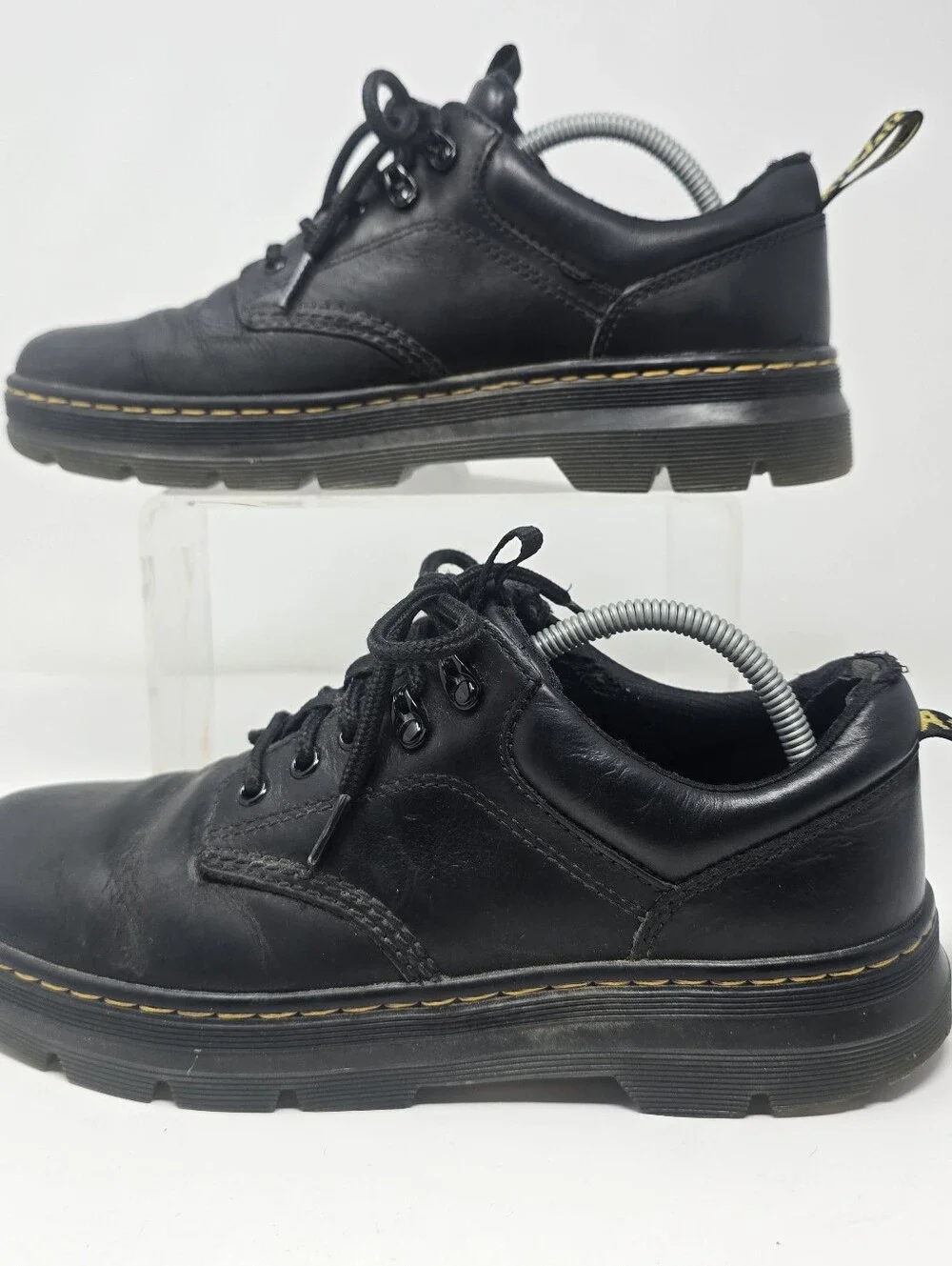 Dr. Martens *FLAWS* Reeder Shoes Mens Size 10 Black Leather Casual Sneakers